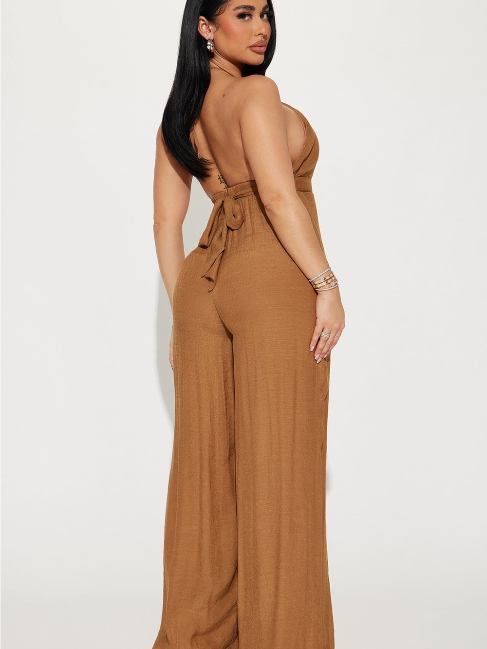 Fashion Nova Camel Halter Wide-Leg Jumpsuit - Picture 3 of 7